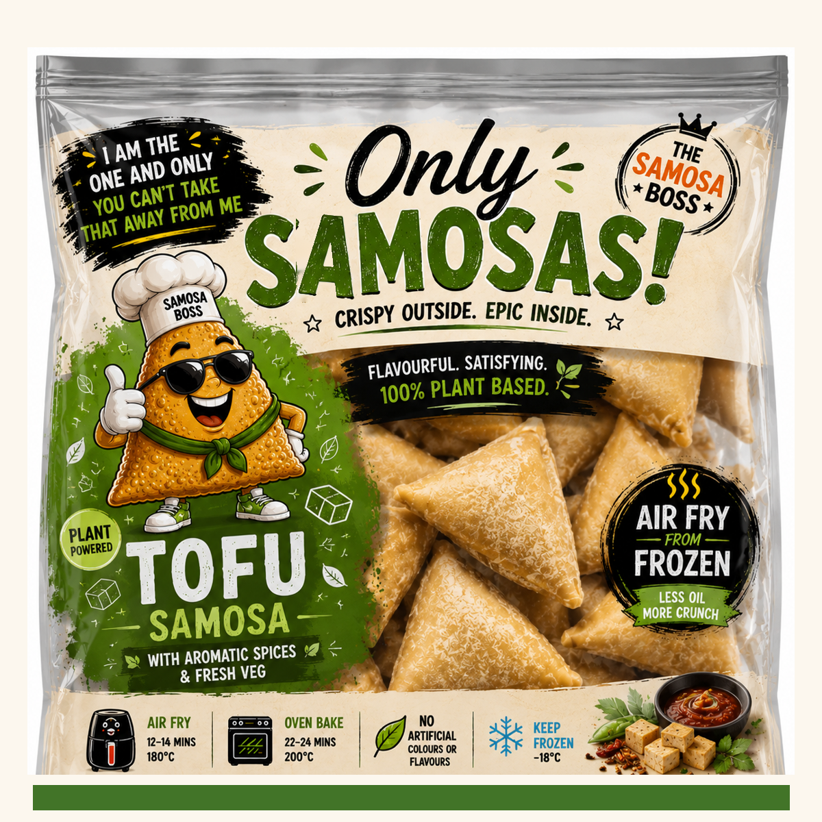 Only Samosas Tofu frozen samosa pouch